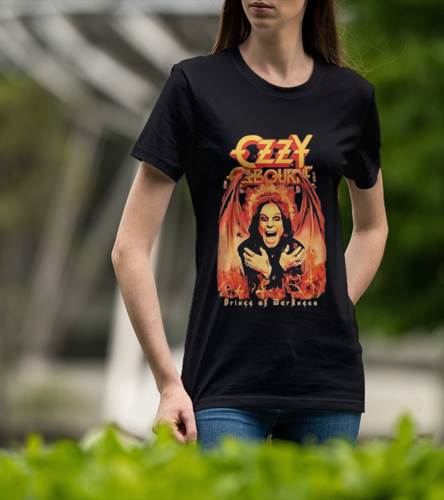 Ozzy Osbourne Flames Prince Of Darkness Fiery Wings T-Shirt