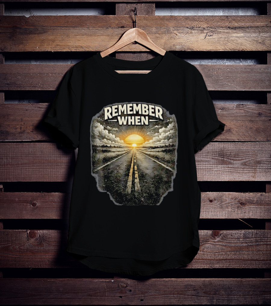 Remember When Sunset Old Soul Nostalgia Vintage Road Trip Retro Aesthetic T-Shirt
