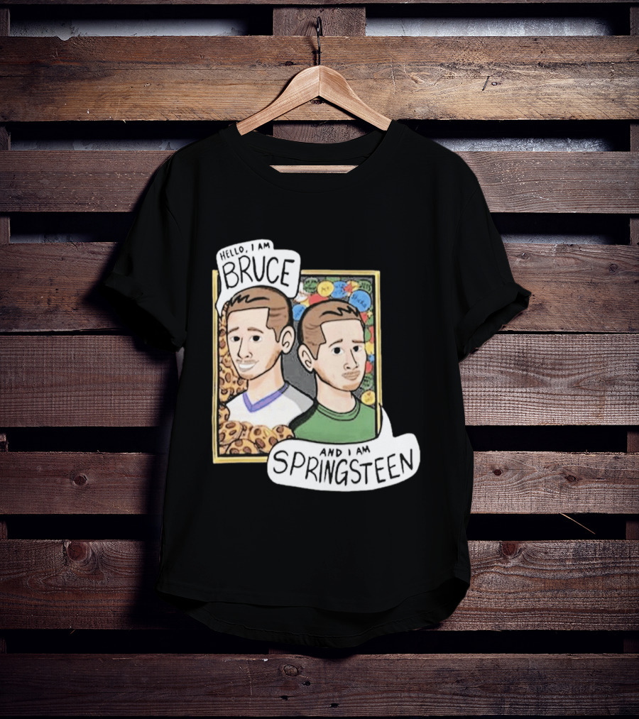 Bruce And Springsteen Hello I Am Tom Grossi T-Shirt
