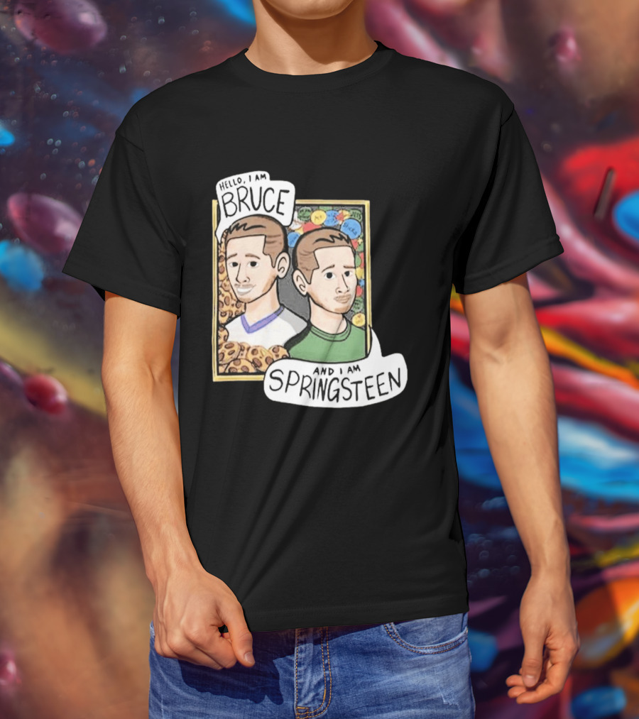 Bruce And Springsteen Hello I Am Tom Grossi T-Shirt