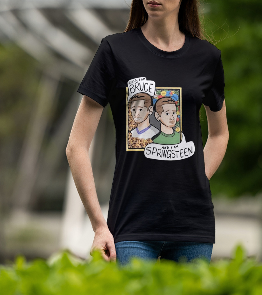Bruce And Springsteen Hello I Am Tom Grossi T-Shirt