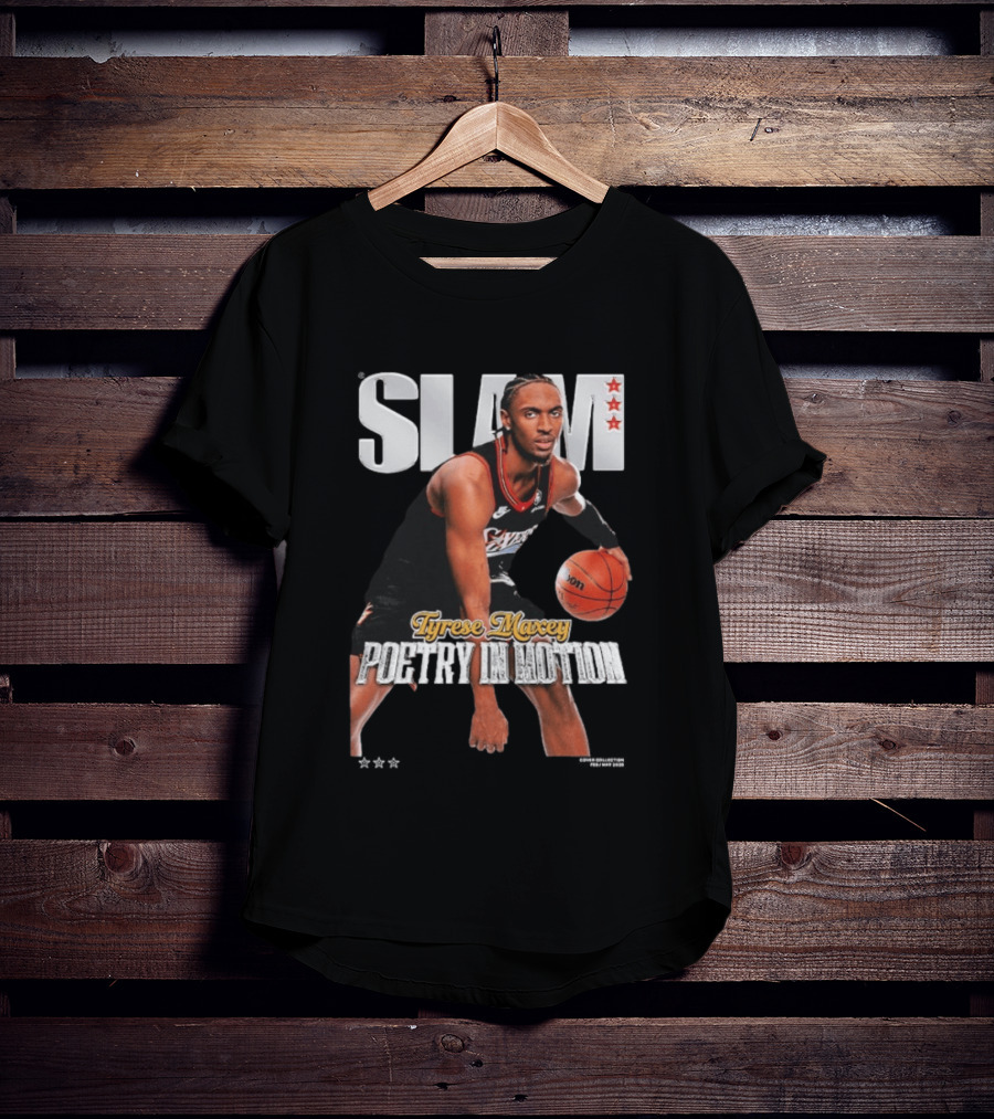 Slam Tyrese Maxey Poetry In Motion Basketball Sports Enthusiasts T-Shirt