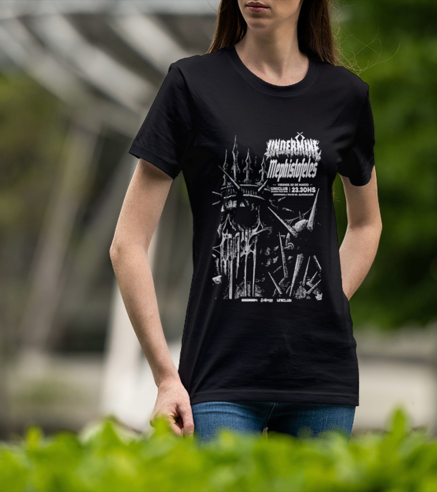 Undermine Mephistofeles Live March 20 2026 Uniclub Buenos Aires T-Shirt