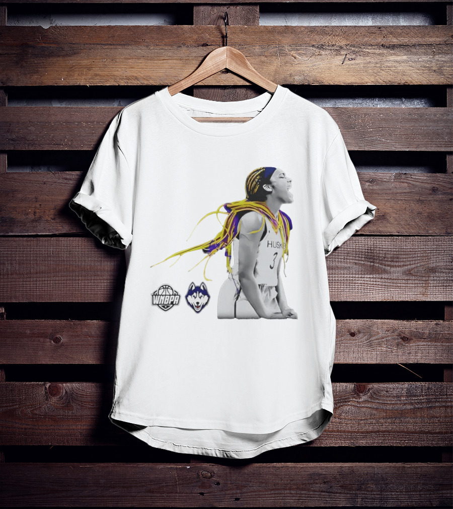 Aaliyah Edwards UConn Huskies WNBPA Athlete With Vibrant Hair T-Shirt