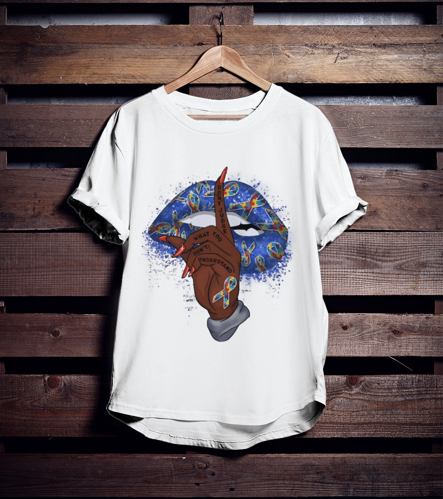 Love Support Acceptance Don't Judge What You Don't Understand Autism Awareness Ribbon T-Shirt