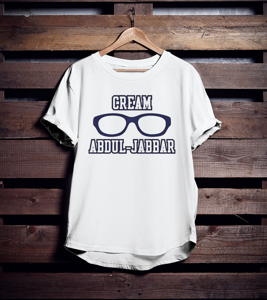 Cream Abdul Jabbar Glasses T-Shirt