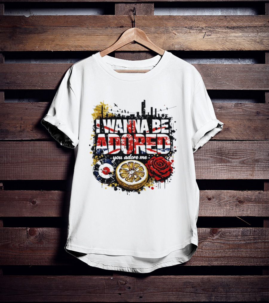I Wanna Be Adored You Adore Me Urban Rose Lemon Skyline T-Shirt