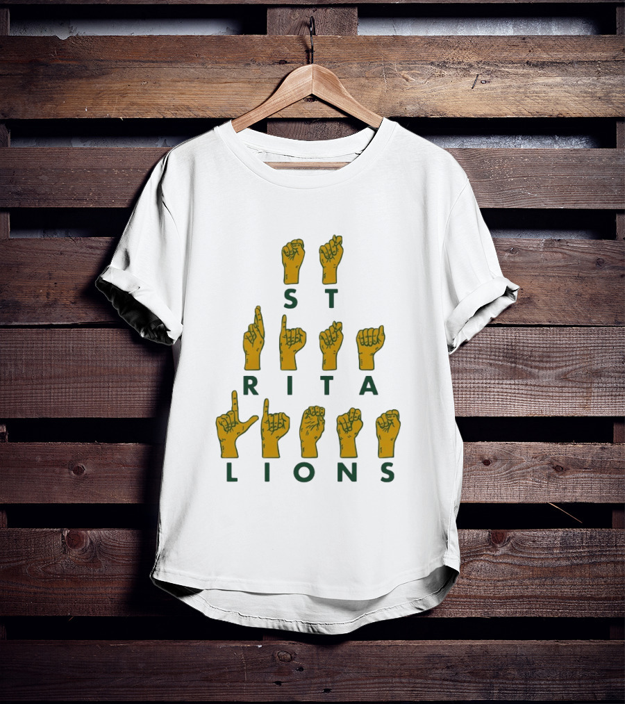 St Rita Lions American Sign Language Team Spirit T-Shirt