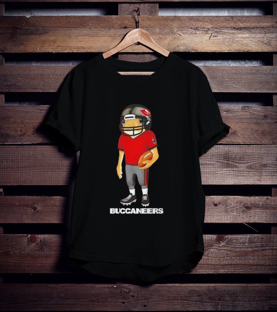 Bad Bunny X Tampa Bay Buccaneers Football Character With Helmet And Jersey T-Shirt