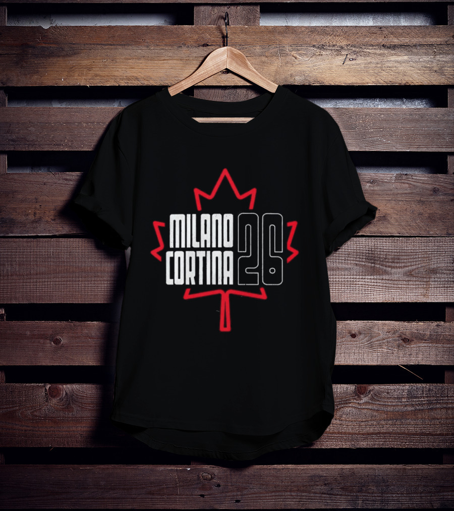 Canada Maple Leaf Milano Cortina 26 Hockey Concept T-Shirt