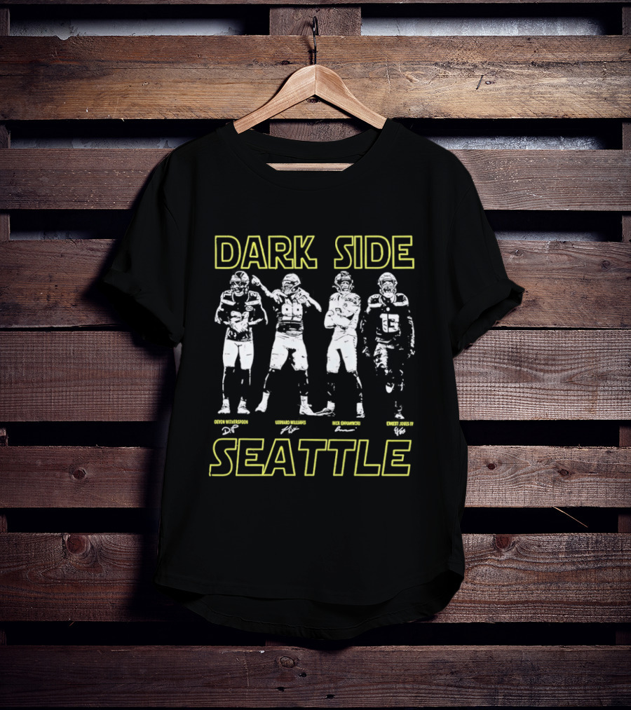 Dark Side Defense Seattle Seahawks Signatures T-Shirt
