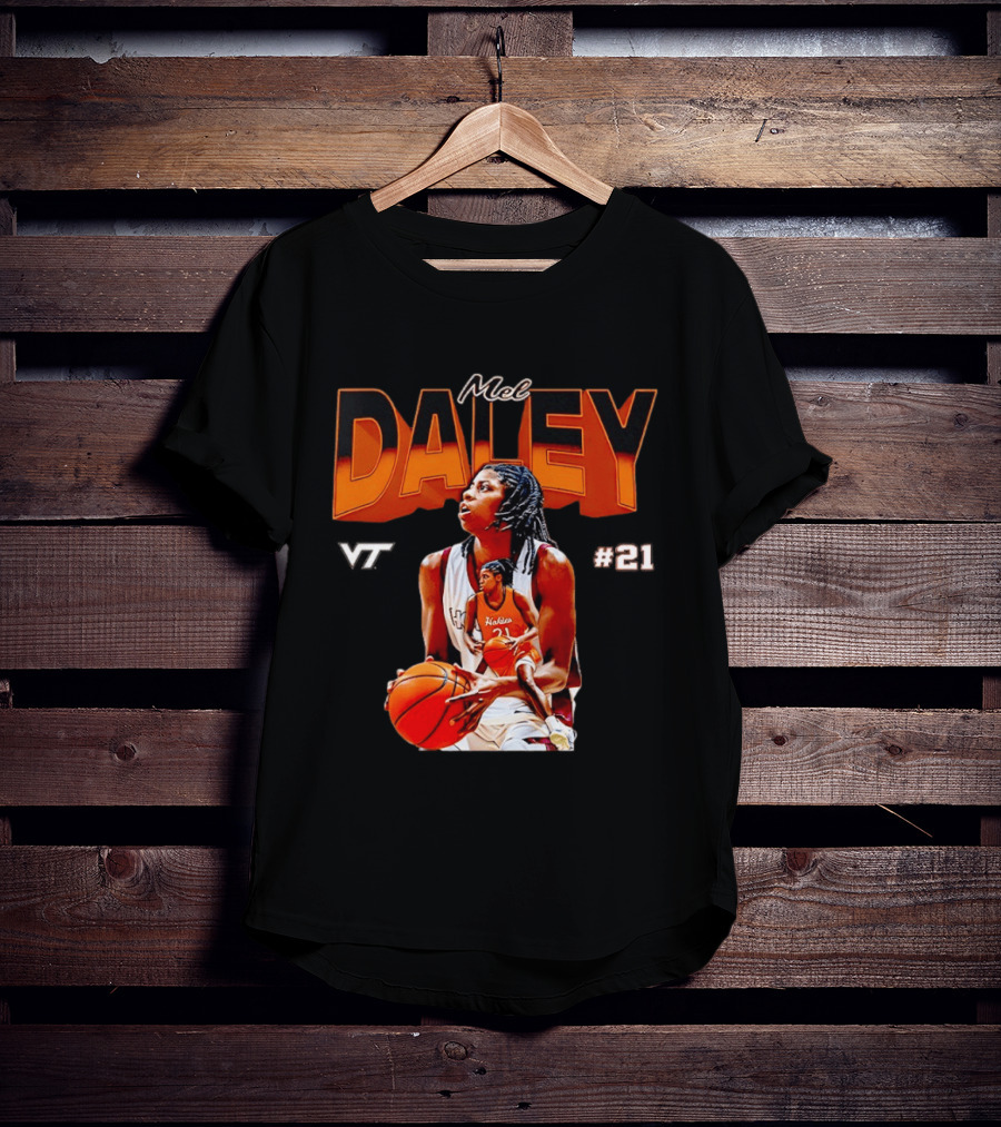 Mel Daley 21 VT Hokies Women's Basketball T-Shirt
