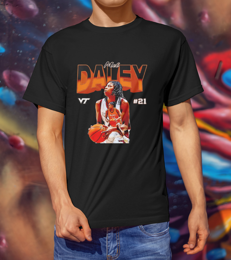 Mel Daley 21 VT Hokies Women's Basketball T-Shirt