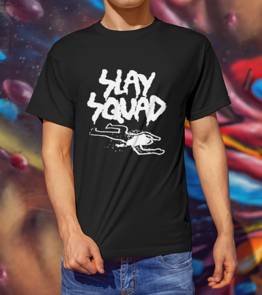 Slay Squad Do Not Cross Outline Stencil T-Shirt