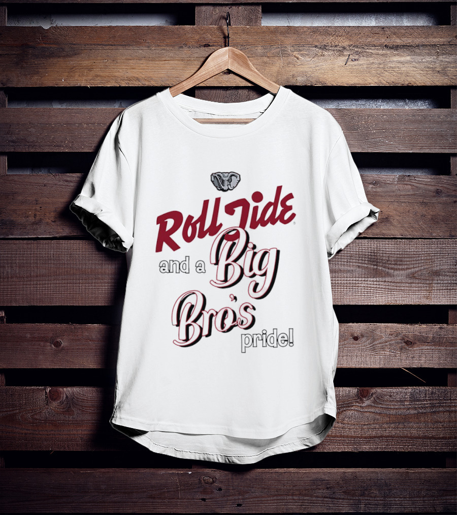 Roll Tide And A Big Bro's Pride With Elephant T-Shirt