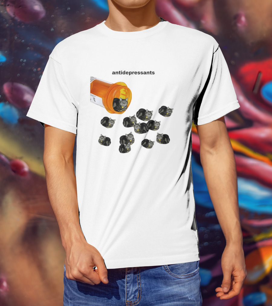 Antidepressants Cat Medicine Jar T-Shirt