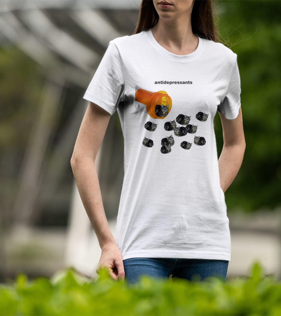 Antidepressants Cat Medicine Jar T-Shirt