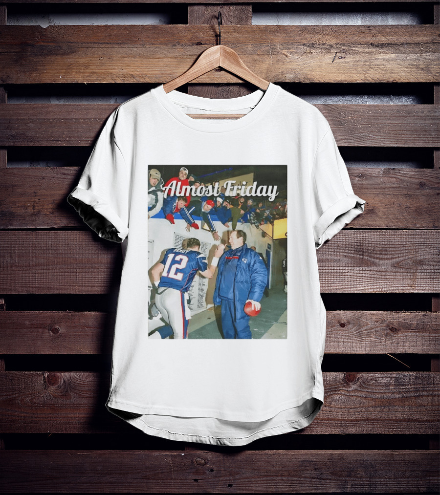 Almost Friday Bill And Tom Football Celebration Patriots 12 T-Shirt