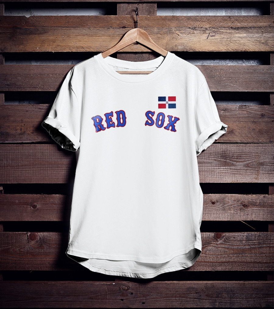 Boston Red Sox Dominicana Flag T-Shirt