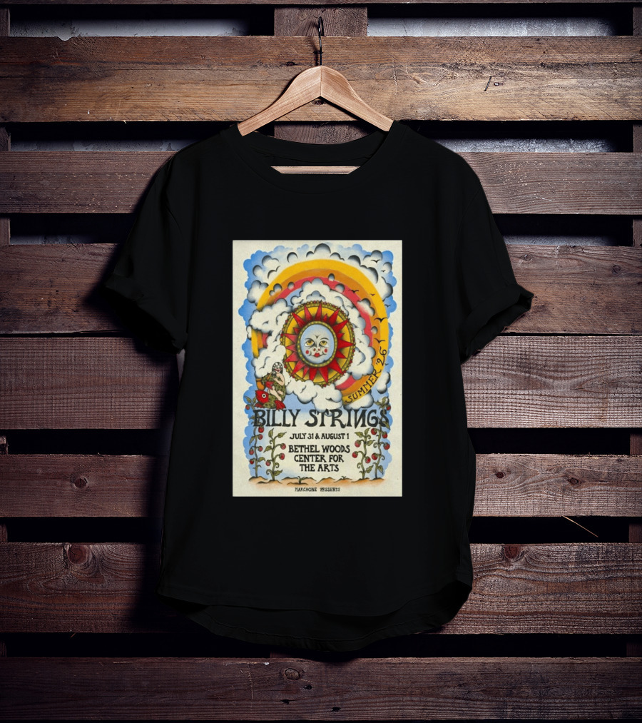 Billy Strings Summer Tour 2026 Bethel Woods Center For The Arts July 31 August 1 T-Shirt