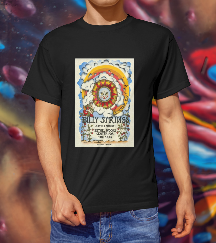 Billy Strings Summer Tour 2026 Bethel Woods Center For The Arts July 31 August 1 T-Shirt
