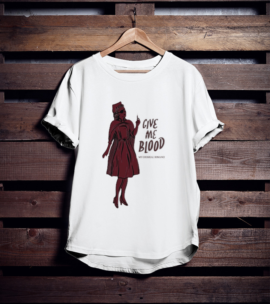 Give Me Blood Gothic Nurse Horror Halloween Costume T-Shirt