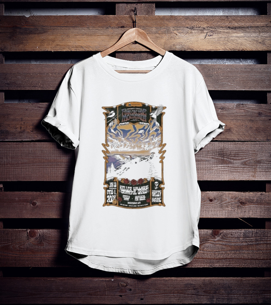 Keller Williams Grateful Grass Sugarloaf Maine Jan 30 Feb 1 2026 Jenkins Mountain T-Shirt