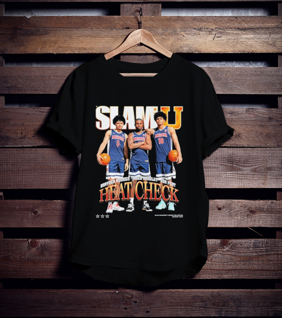 Arizona Wildcats Slam U Heat Check Brayden Burries Jaden Bradley Koa Peat T-Shirt
