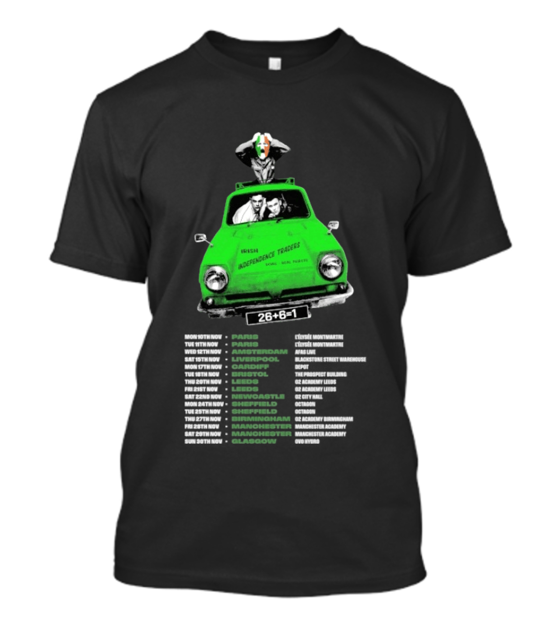 Kneecap Irish Independence Traders Tour 2026 Belfast Dublin Cork Galway Londonderry 26+6=1 T-Shirt