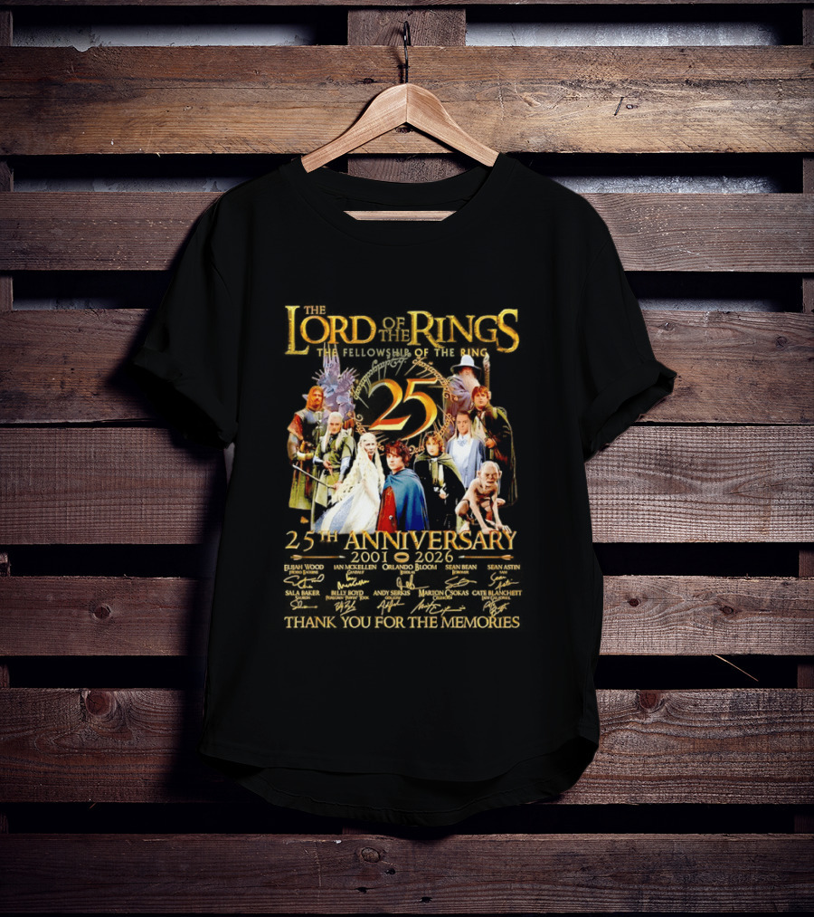 Lord Rings The Fellowship Of The Ring 25th Anniversary T-Shirt