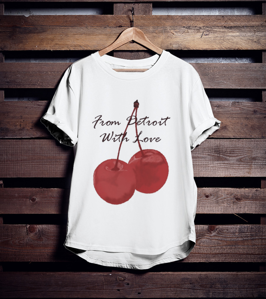 Detroit Lions From Detroit With Love Cherries T-Shirt