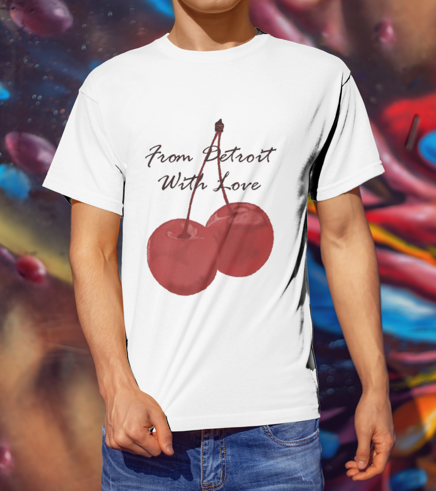 Detroit Lions From Detroit With Love Cherries T-Shirt