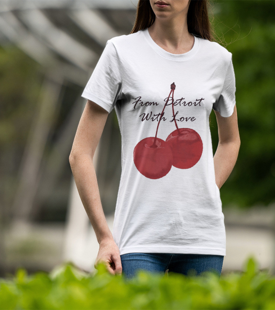 Detroit Lions From Detroit With Love Cherries T-Shirt