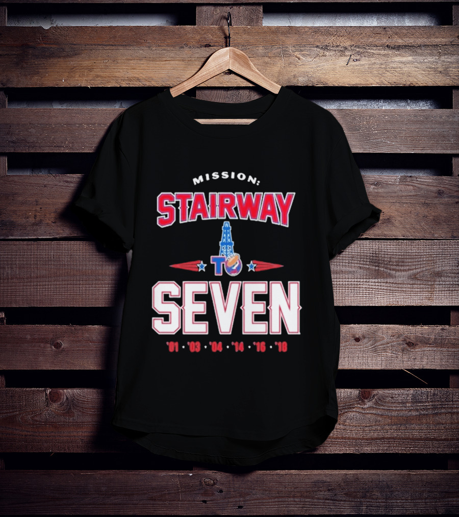 Mission Stairway To Seven New England Patriots Quest For 7th Title T-Shirt