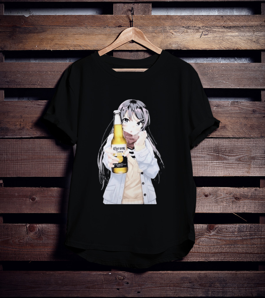 Corona Extra Anime Waifu Rabbit Beer Fusion T-Shirt