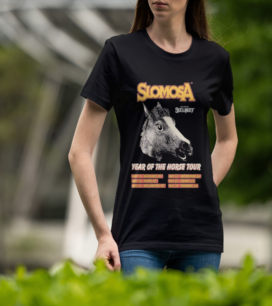 Slomosa Year Of The Horse Tour 2026 Auckland Wellington Melbourne Sydney Brisbane Dates T-Shirt
