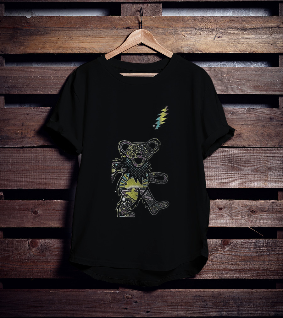 Some Grandpas Play Bingo Real Grandpas Listen To Grateful Dead Teddy Bear With Feather T-Shirt