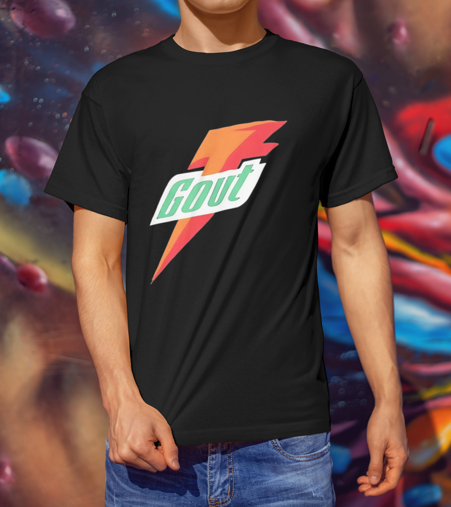 Gout Parody Orange Bolt T-Shirt