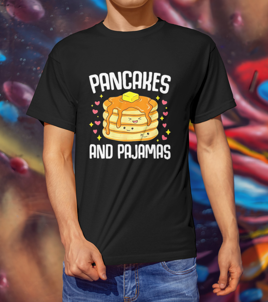 Pancakes And Pajamas Kawaii Cute Pancake Lover Toddler T-Shirt