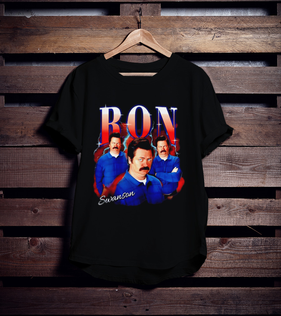 Parks And Recreation Ron Swanson Hearthrob Character Collage T-Shirt