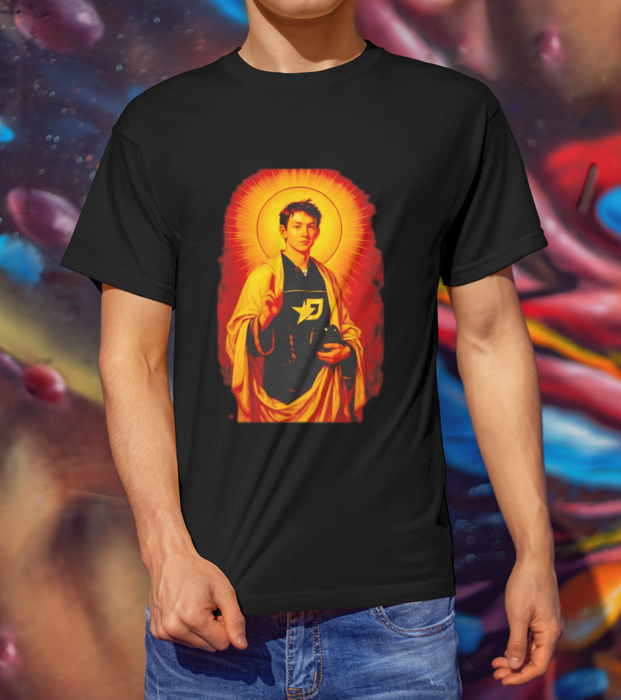 Saint Max Verstappen F1 Racing Iconic Imagery With Halo And Driver T-Shirt