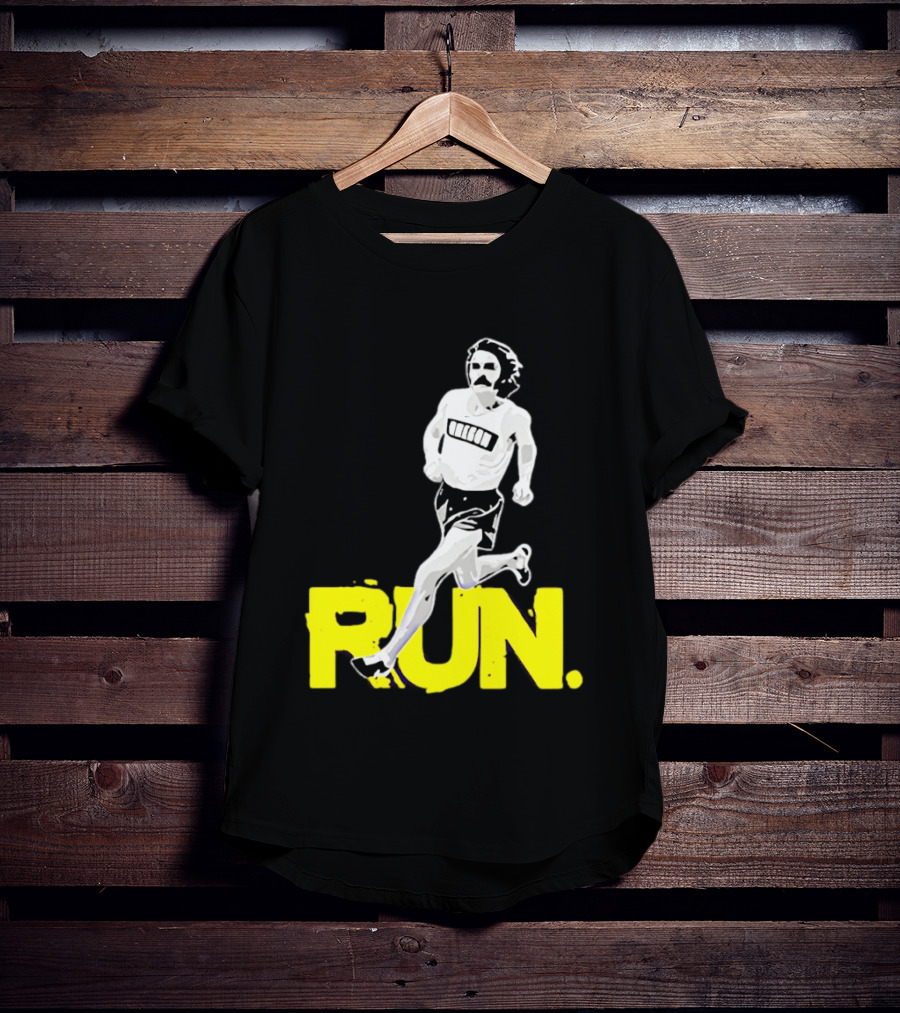 Steve Prefontaine Run Iconic Yellow T-Shirt