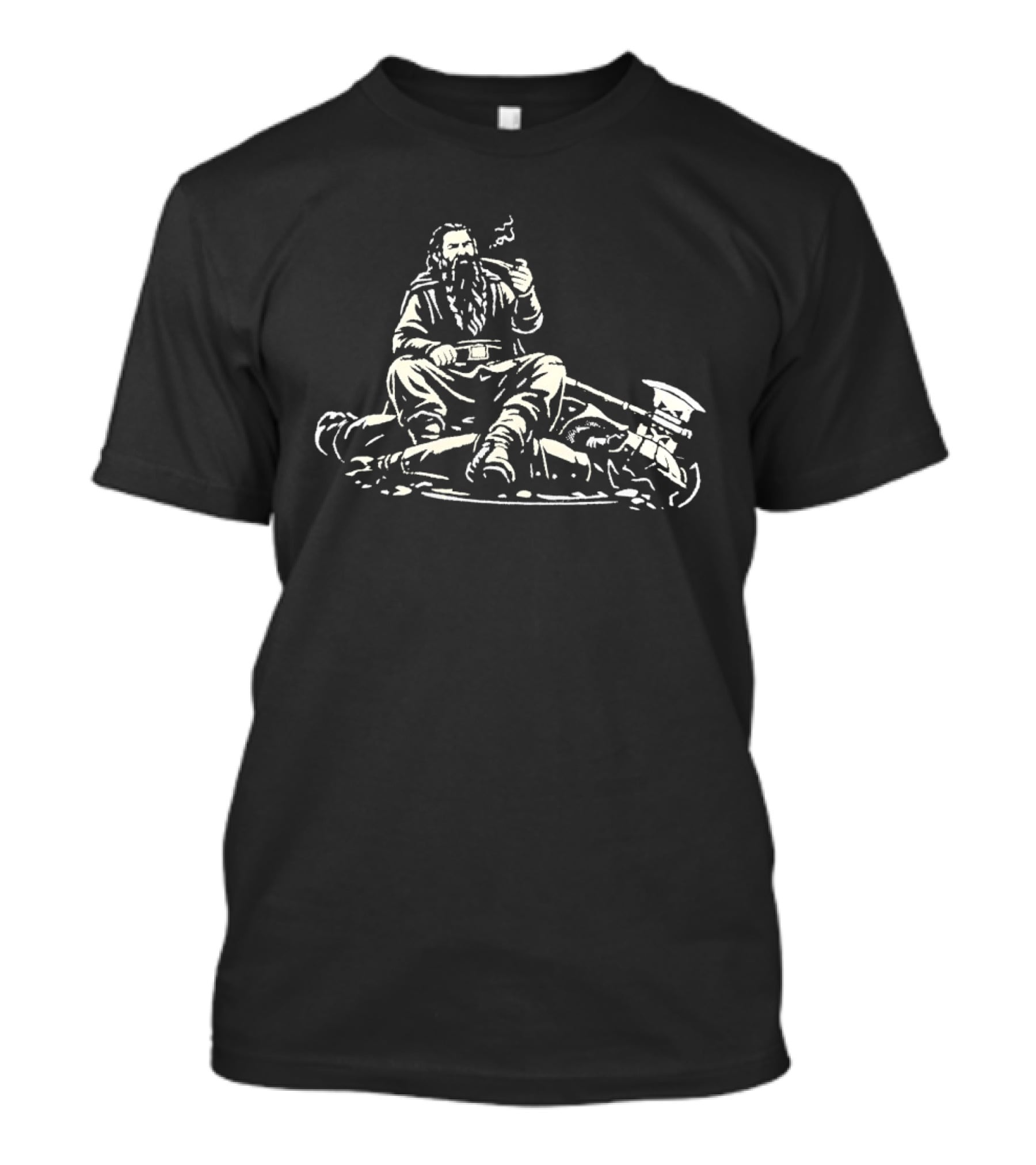 The Lord Of The Rings Gandalf Pipe Smoking Scene With Staff And Hat T-Shirt