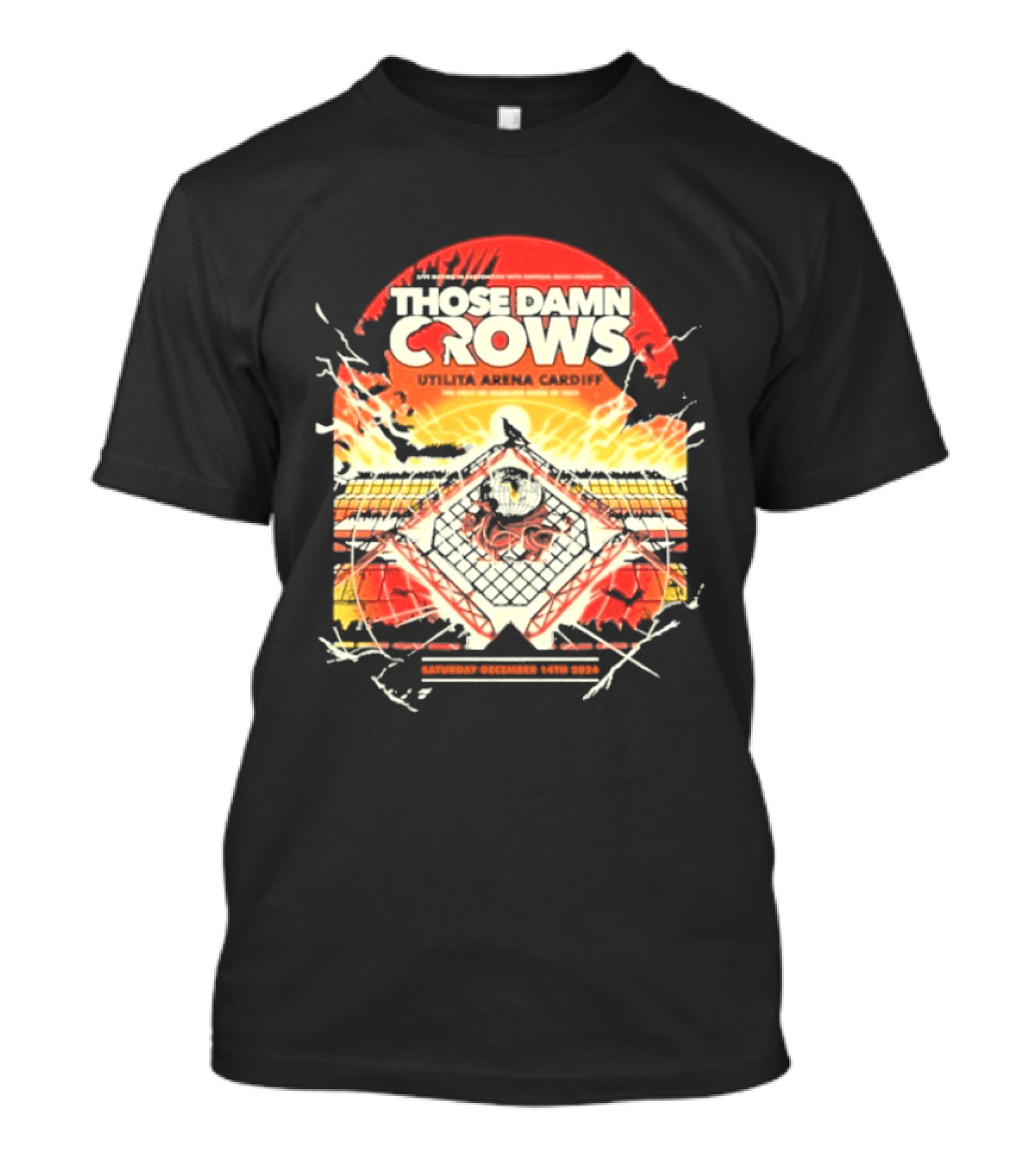 Those Damn Crows Headline Ultilita Arena Cardiff 2024 Crow T-Shirt