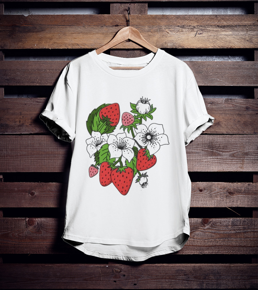 Big Bud Press Strawbaby Anniversary Strawberry Botanical T-Shirt