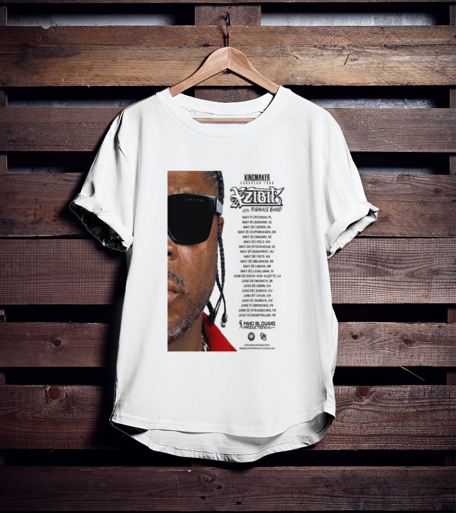 XZIBIT EU Tour 2026 Event Details Featuring Live Performances T-Shirt