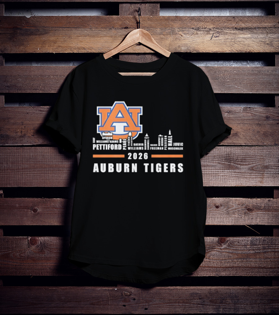 Auburn Tigers 2026 Pettiford Williams Broome Battie Skyline T-Shirt