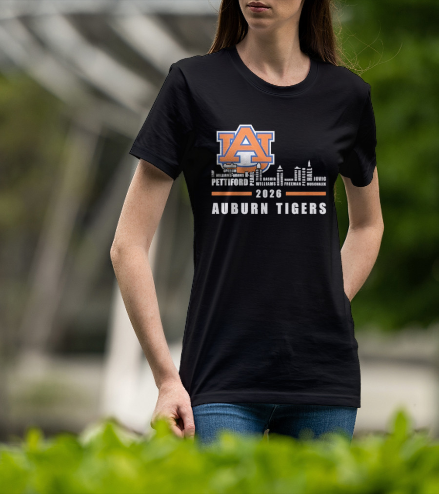 Auburn Tigers 2026 Pettiford Williams Broome Battie Skyline T-Shirt