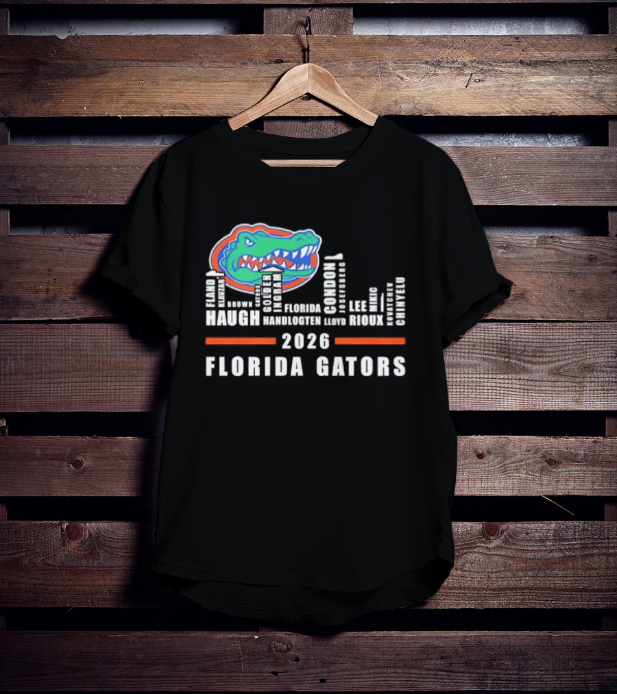 Florida Gators 2026 Player Names And City Skyline T-Shirt