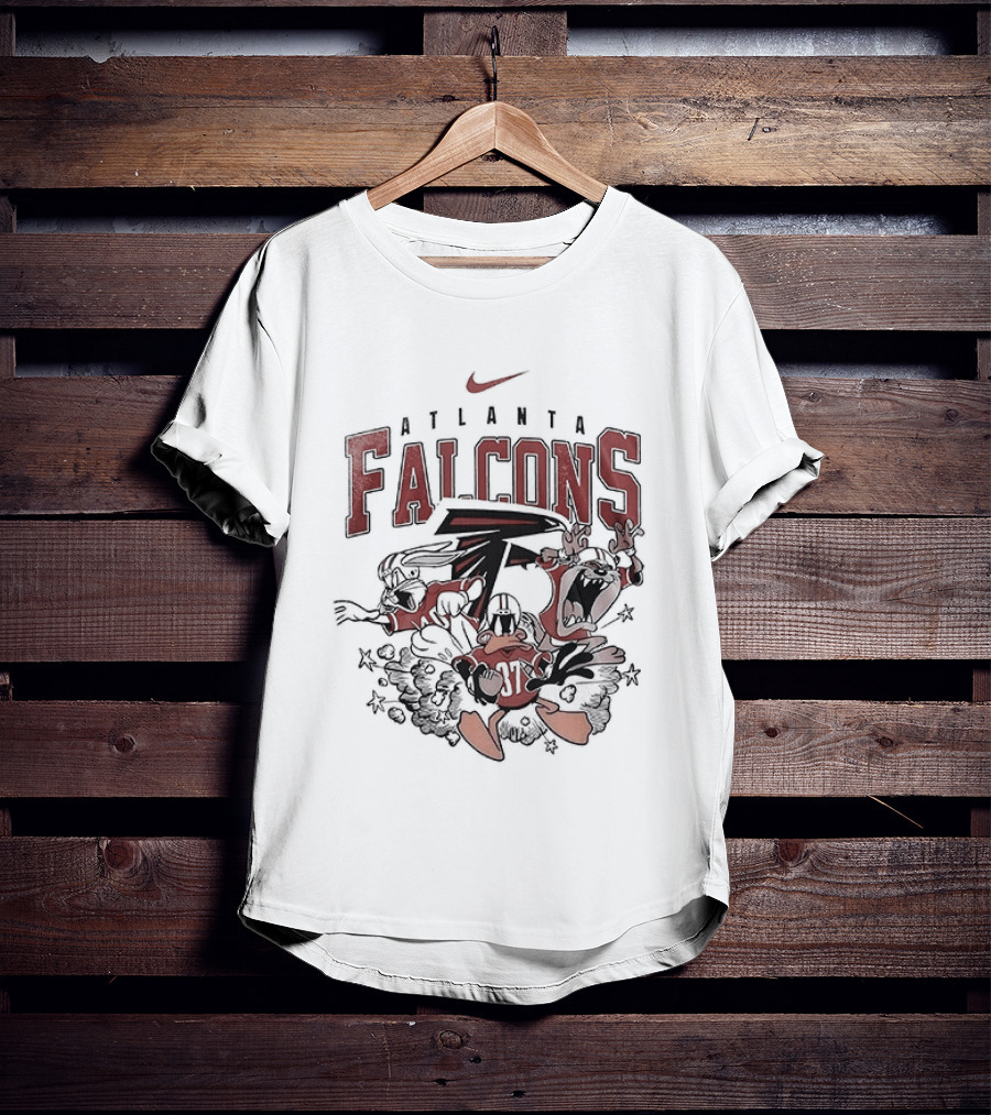 Nike Atlanta Falcons Looney Tunes Collaboration With Taz And Bugs Bunny T-Shirt